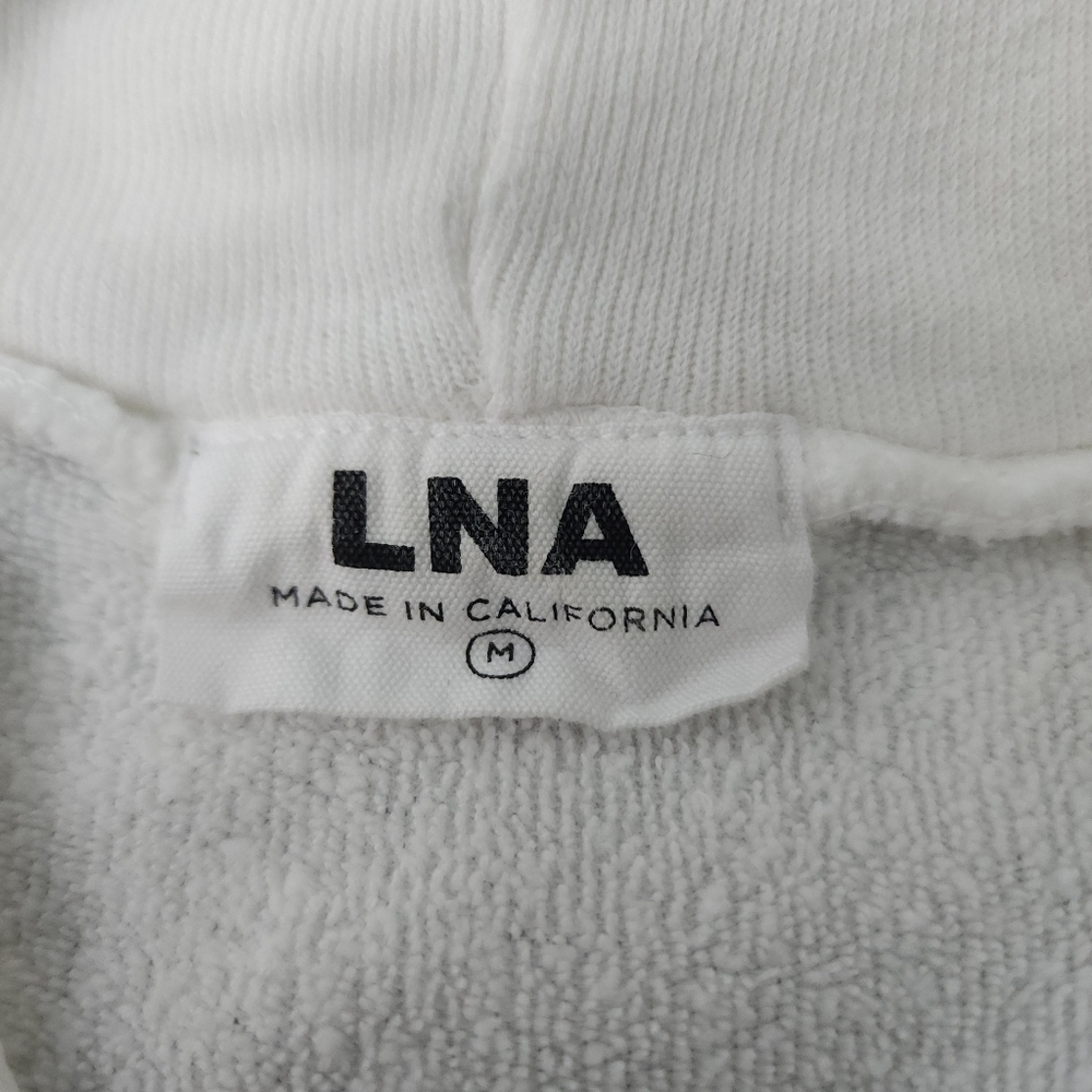 LNA Choose Happy White Cozy Full Zip Hoodie - Picture 4 of 7